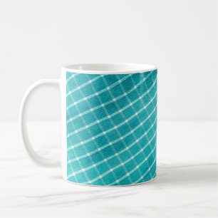 Caneca De Café Vista têxtil de fundo verificada.