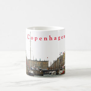 Caneca De Café Vistas de Copenhaga. Nyhavn. P. 1.