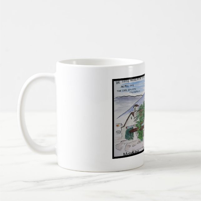 Caneca De Café Vistas de San Luis Obispo, pensão do motel (Esquerda)