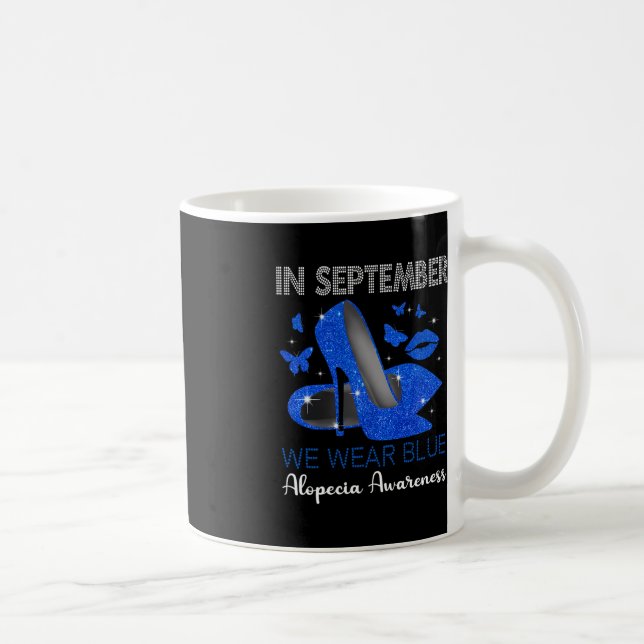 Caneca De Café Visto Blue High Heels Alopecia Awarene em setembro (Direita)