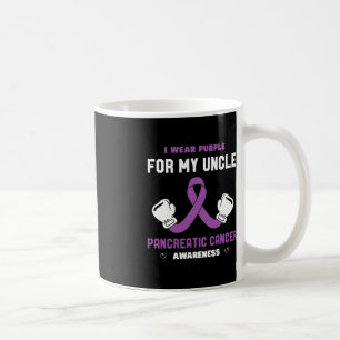 Caneca De Café Visto de Consciência do câncer de pâncreas Roxo pa