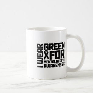 Caneca De Café Visto Verde Para Sensibilização Para A Saúde Menta