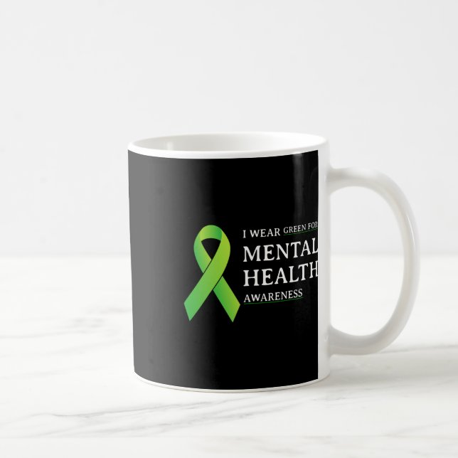 Caneca De Café Visto Verde Para Sensibilização Para A Saúde Menta (Direita)