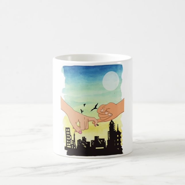 Caneca De Café Visualização da paisagem cityscape de promessa de  (Centro)