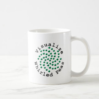 Caneca De Café Visualize as ervilhas giradas 2