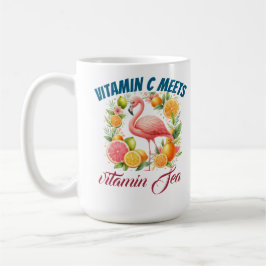 Caneca De Café Vitamin C Meets Vitamin Sea-Tropical Flamingo Citr
