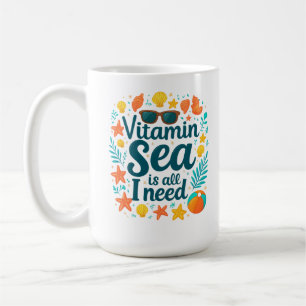 Caneca de Café Vitamin Sea - Vibrações da Praia pa
