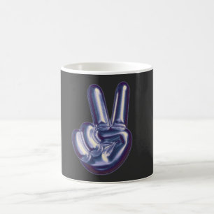 Caneca De Café Vitória do mês do orgulho Mikitiez contra prata