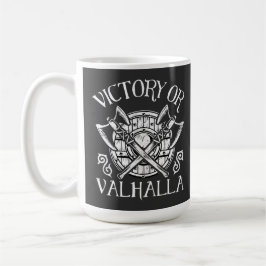 Caneca De Café Vitória ou Valhalla - Escudo e Ax