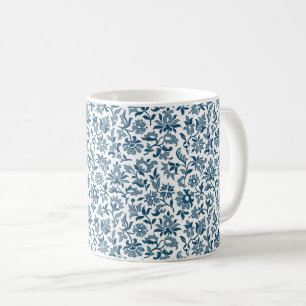 Caneca De Café Vitoriano Calico 2, Blue Coffee Mug