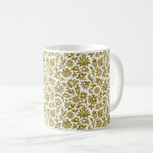 Caneca De Café Vitoriano Calico 2, Goldenrod Coffee Mug