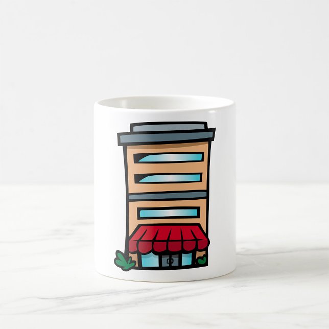 Caneca De Café Vitrine e Edifício de Escritórios (Criador carregado)