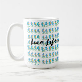 Caneca De Café viva a vida em plena floração