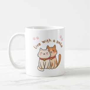 Caneca De Café Viva com um sorriso