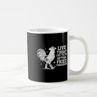 Caneca De Café Viva como se fosse frito amanhã frango cowboy