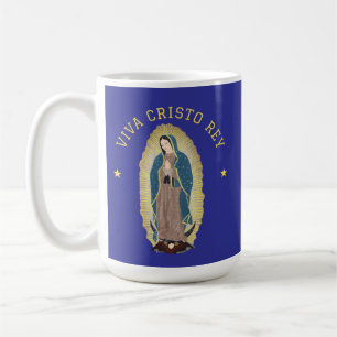 Caneca De Café Viva Cristo Rei Católica Nossa Senhora de Guadalup