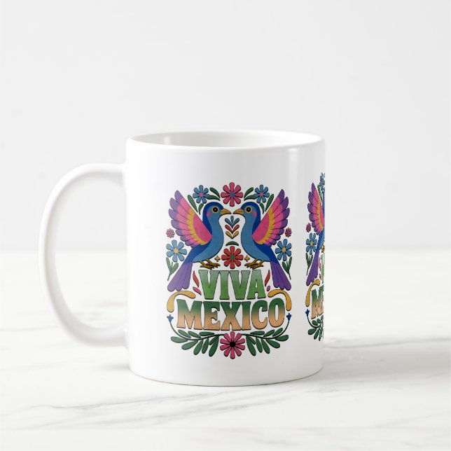 Caneca De Café ¡Viva México! Mexican Pride Coffee Mug (Esquerda)