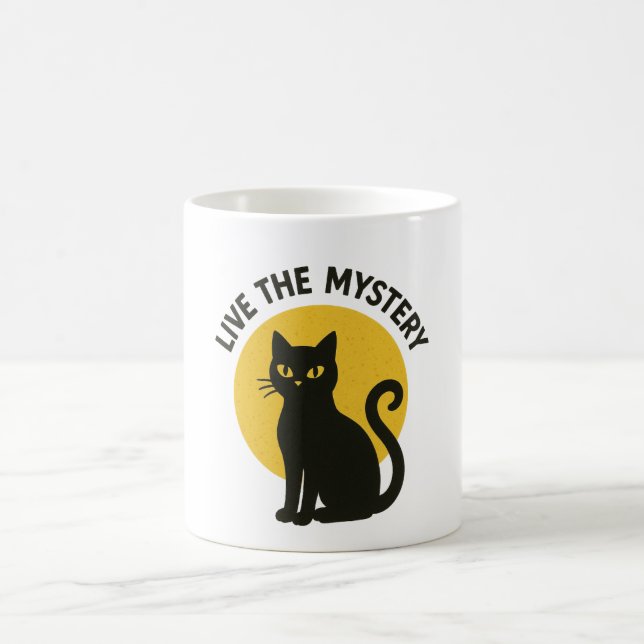Caneca De Café Viva o Gato Preto da Lua Misteriosa (Centro)