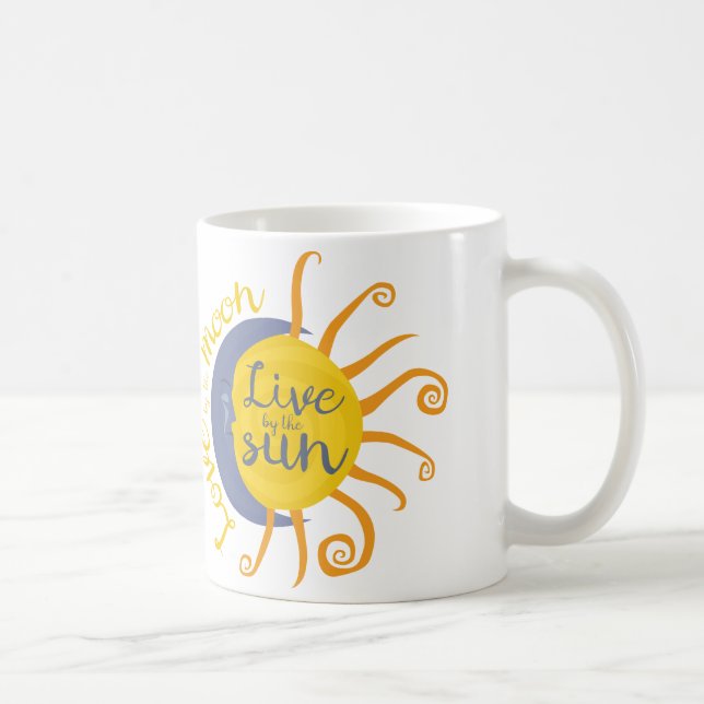 Caneca De Café Viva pelo sol, amor pela lua (Direita)