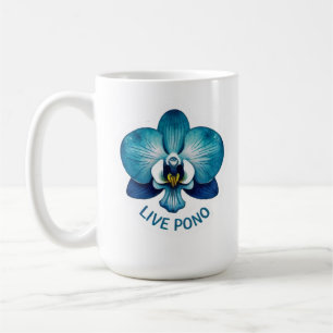 Caneca De Café Viva Pono Equilíbrio Harmonioso Righteous Blue Orc