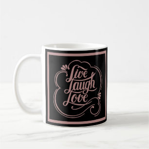 Caneca de café viva ri amor