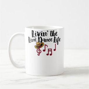 Caneca De Café Vivendo a Vida de Dança em Linha Country