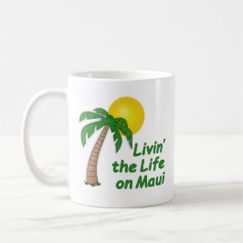 Caneca De Café Vivendo a vida em Maui