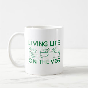 Caneca De Café Vivendo A Vida No Veg