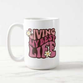Caneca De Café Vivendo minha melhor margarida