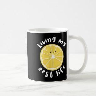 Caneca De Café Vivendo Minha Vida Mais Zest Coisa Positiva Engraç