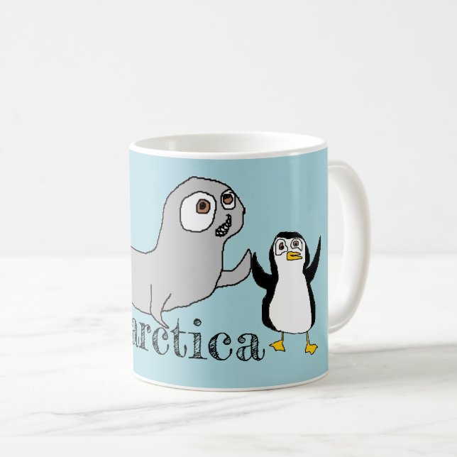 Caneca De Café Vivendo na Antártica (Frente Esquerda)