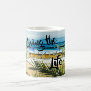 Caneca De Café Vivendo na Praia Life