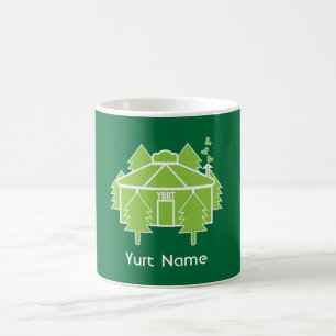 Caneca De Café Vivendo Na Yurt E Férias