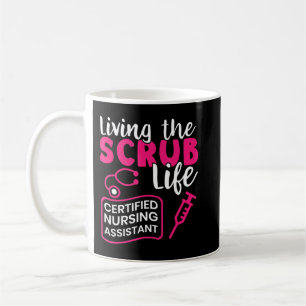 Caneca De Café Vivendo O Scrubs Life _ Certified Nursing Assista