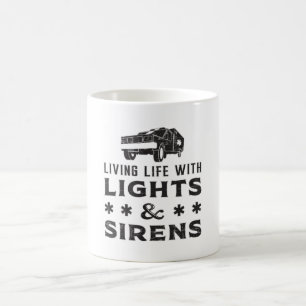 Caneca De Café Viver com luzes âmbulo paramédico EMS Engraçado