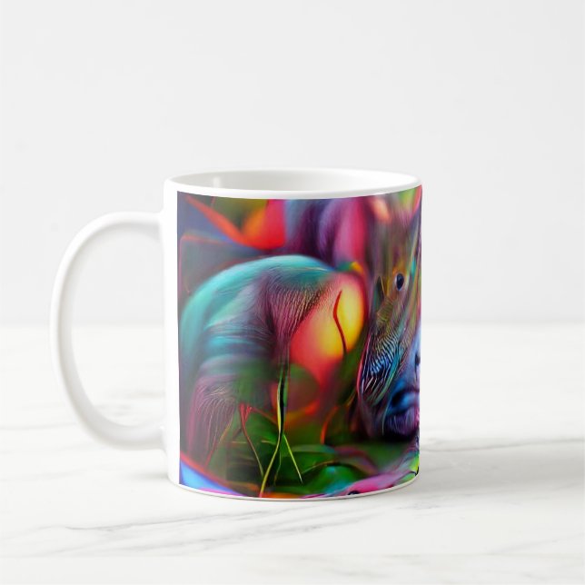 Caneca De Café Vivid Dreamscape: Agrizoofobia (Esquerda)