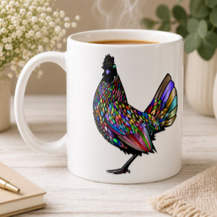 Caneca De Café Vivid Eclectic Beauighd Rooster