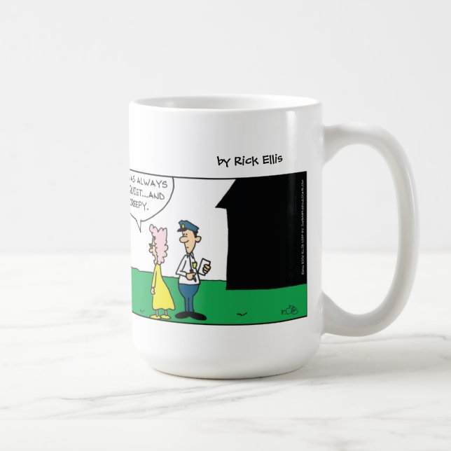 Caneca De Café Vizinho Mime Engraçado (Direita)