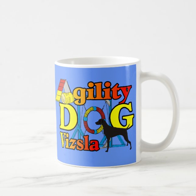 Caneca De Café Vizsla Agilidade Shirts Dons (Direita)