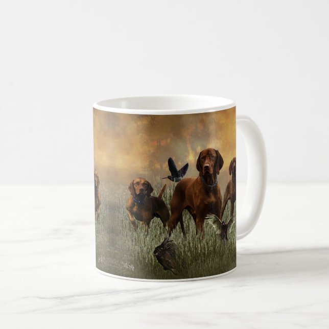 Caneca De Café Vizsla Art húngaro (Frente Esquerda)