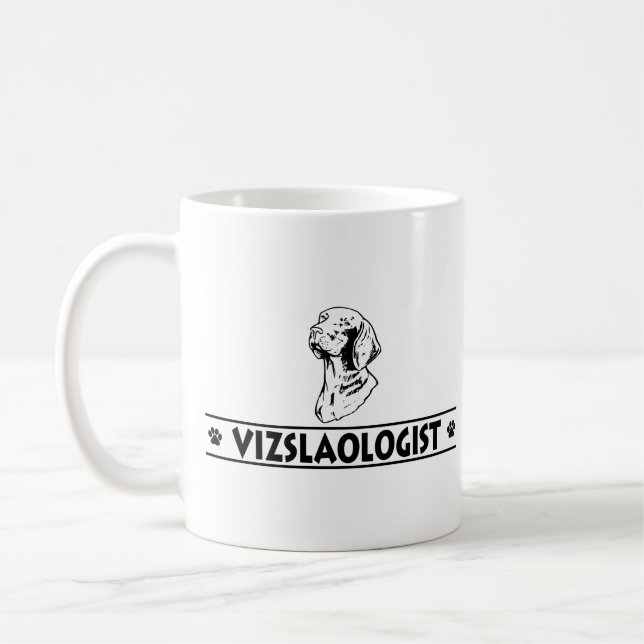 Caneca De Café Vizsla cómico (Esquerda)
