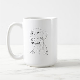 Caneca de Café Vizsla Minimalista Tinta