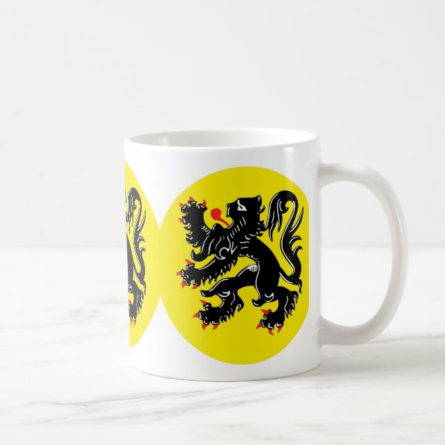 Caneca De Café Vlaamse Leeuw van Vlaanderen koffiemok standaard (Direita)