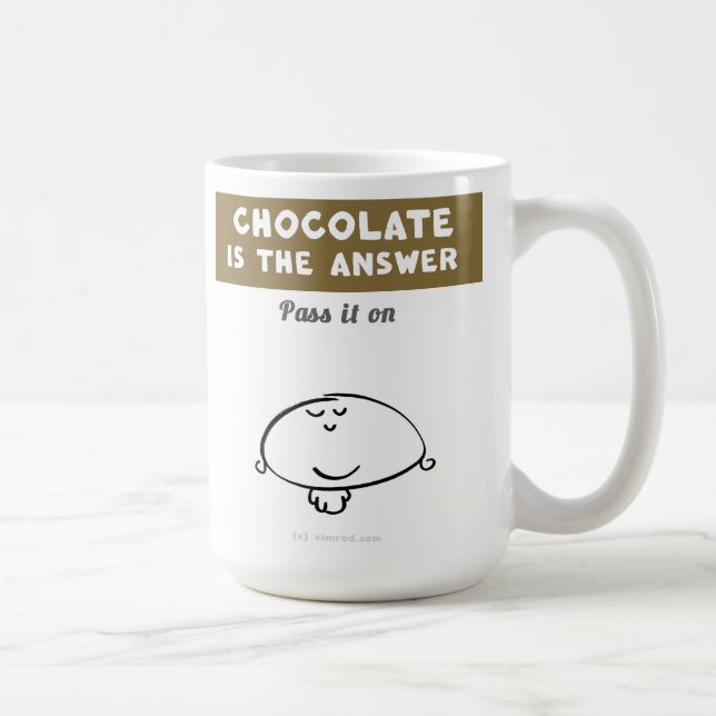 Caneca De Café VM8577 Vimrod "chocolate é a resposta " (Direita)