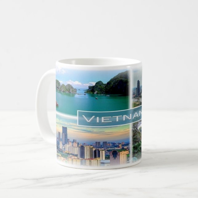 Caneca De Café VN Vietnam - (Frente Esquerda)
