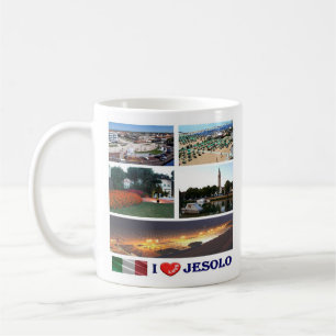 Caneca De Café VNT113 JESOLO I Love, Mosaico, Itália, Café Mug