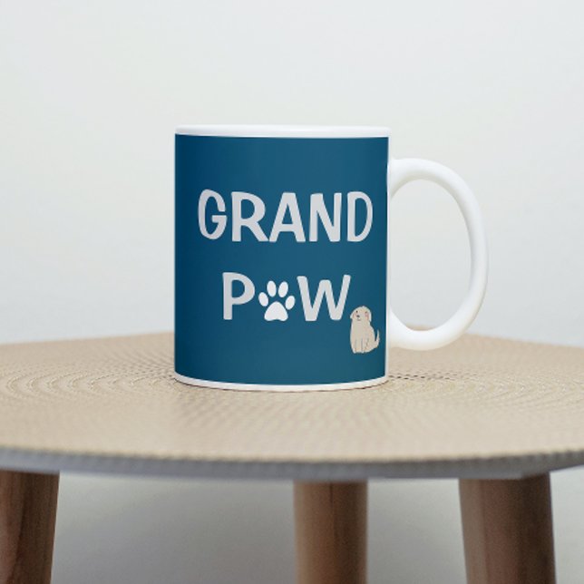 Caneca De Café Vô Cachorro Avô Dia dos Pais (Criador carregado)