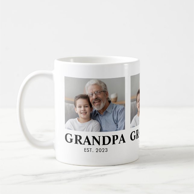 Caneca De Café Vô Fundou o Dia dos Avós com Foto (Esquerda)