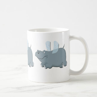 Caneca De Café Voando Hippo