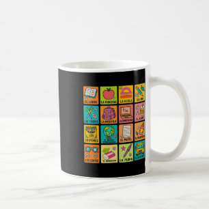 Caneca De Café Vocabulário Espanhol Volta às Aulas Maestra Biling